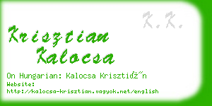 krisztian kalocsa business card